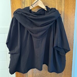 Urban Outfitters Black Cowl Capelet, Draped Poncho, M/L